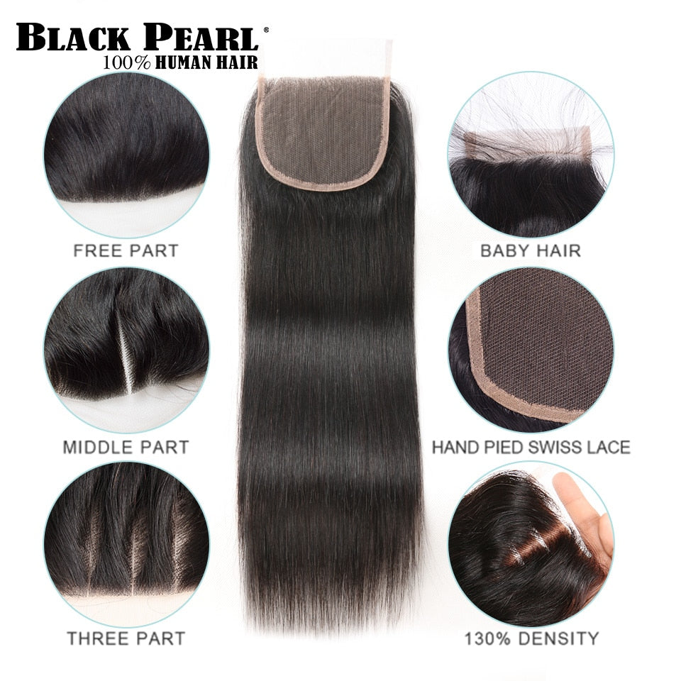 Straight Bundles With Closure Remy Human Hair
