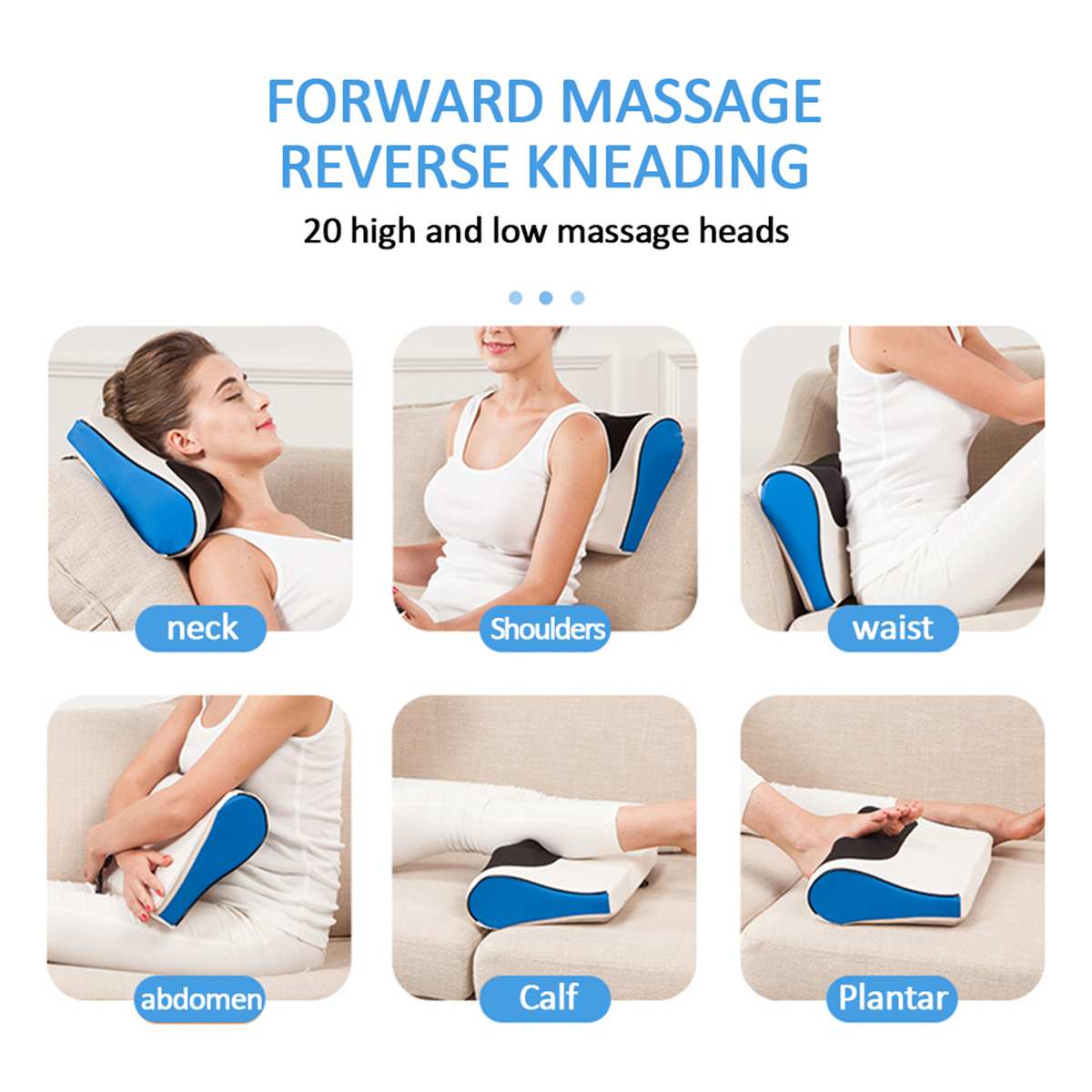 Heated massage pillow