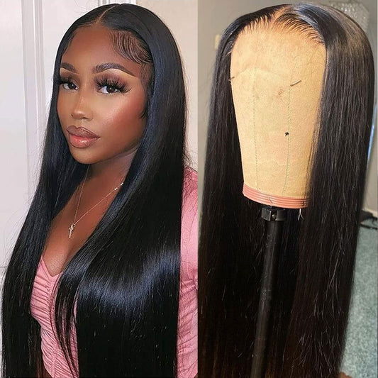 Straight Lace Front Wig Human Hair 180% density Brazilian Remy